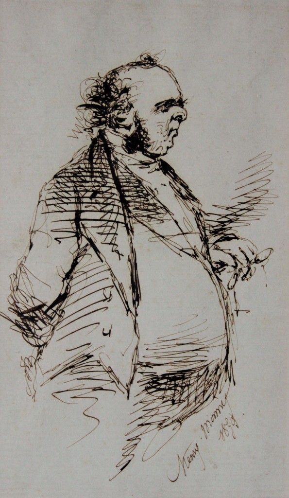 Deux Caricatures Autoportraits En Monsieur Prudhomme Galerie Christian Le Serbon