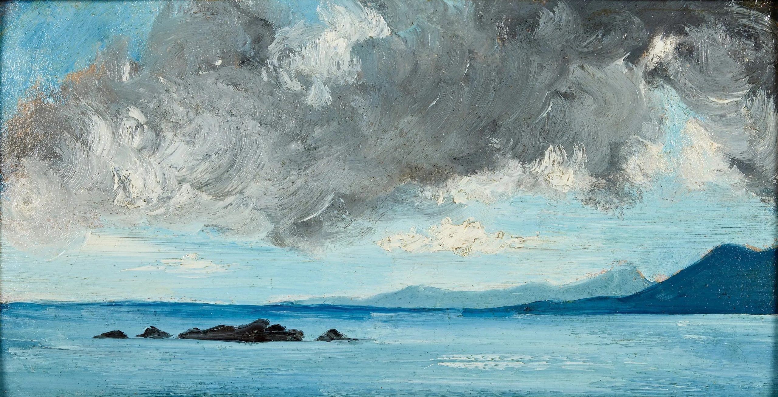 Etude ciel bleu et nuages